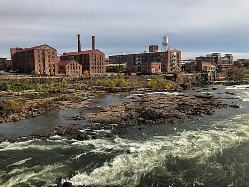 Beautiful Columbus GA park and downtown area
